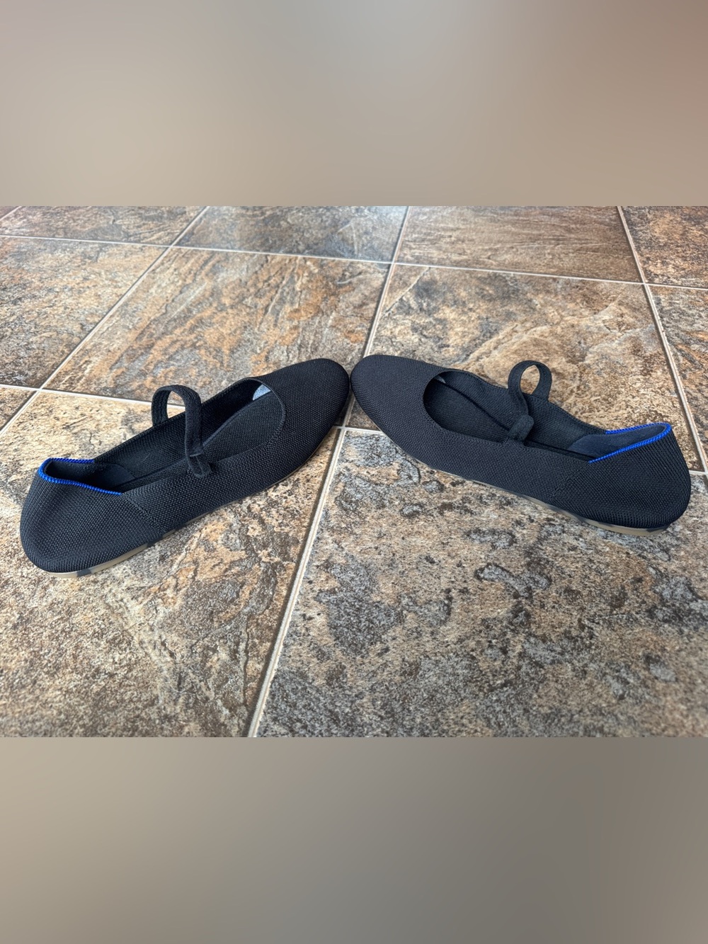 Rothy’s The Square Mary Jane Slip On Single Strap Shoes- Black, Women’s 11.5